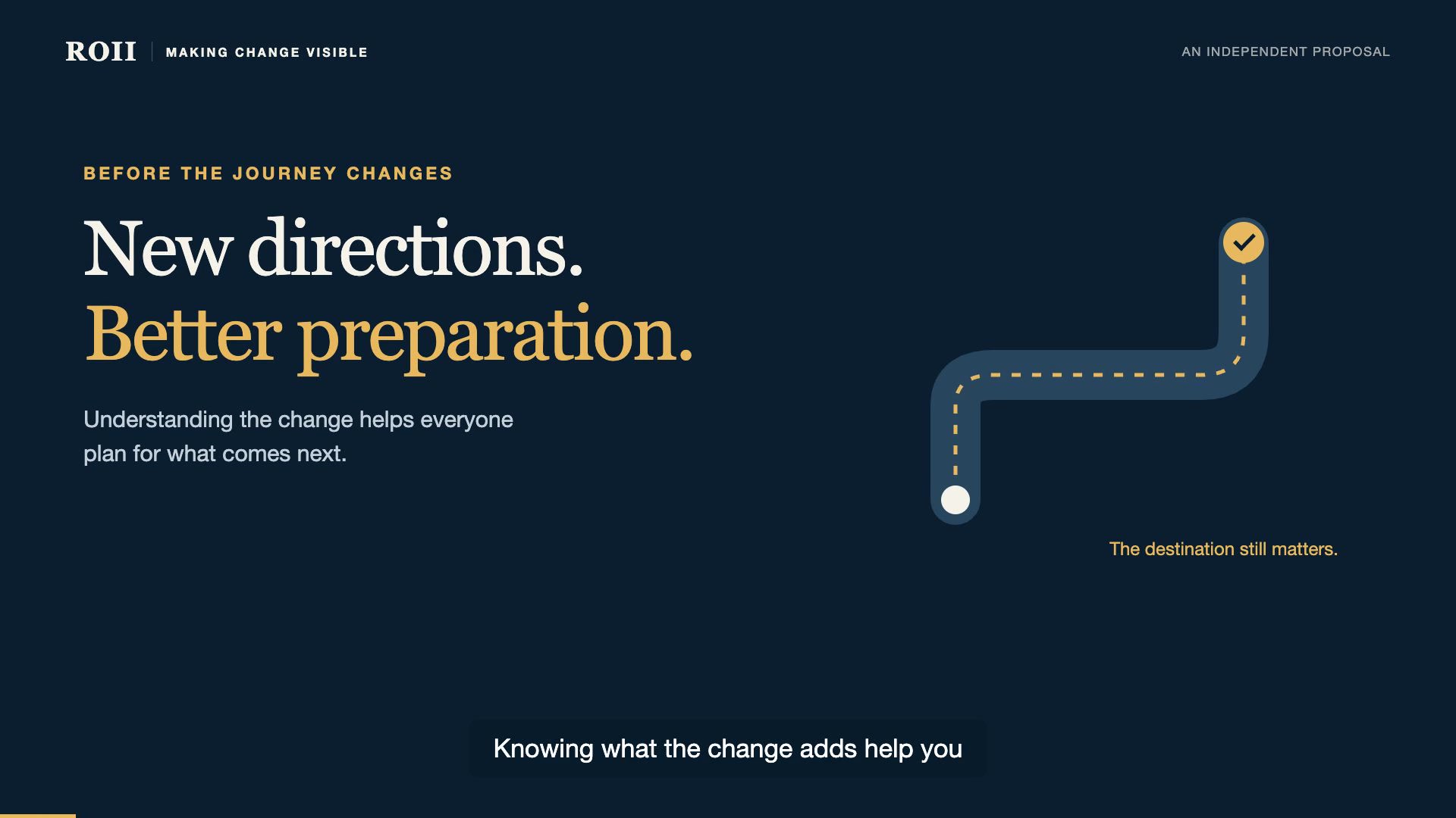 ROII video: New directions. Better preparation.